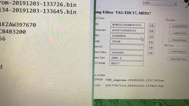 Клонирование VAG MED17.5.5 TANGO KEY PROGRAMMER и PCM Flash