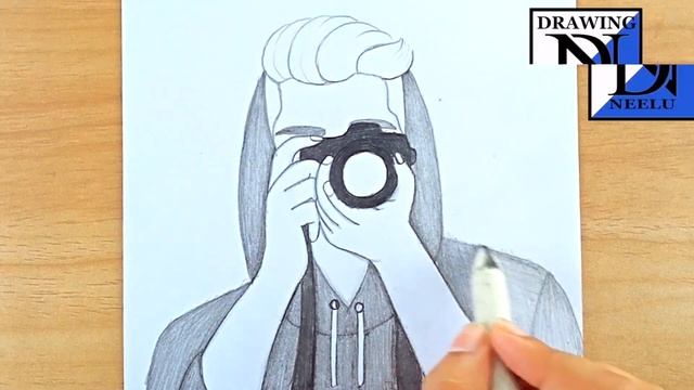 How to Draw a Boy is Holding the Camera | Pencil sketch for beginner | Boy drawing | drawing смотреть онлайн
