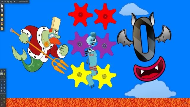 Halloween Numberblocks Monsters with Dinosaur Egg Eating Simulation by Algodoo смотреть онлайн