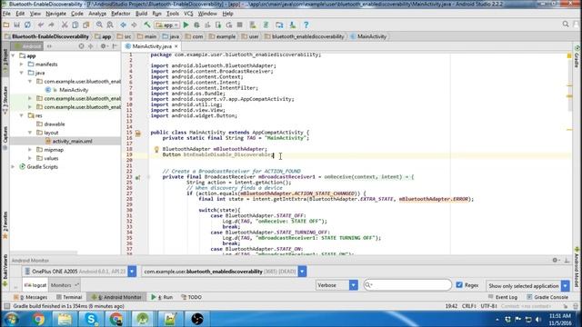 Bluetooth Tutorial - Bluetooth Discoverability in Android Studio смотреть онлайн