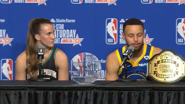 Steph Curry & Sabrina Ionescu React to Their 3-Point Challenge | 2024 NBA All-Star Weekend смотреть онлайн