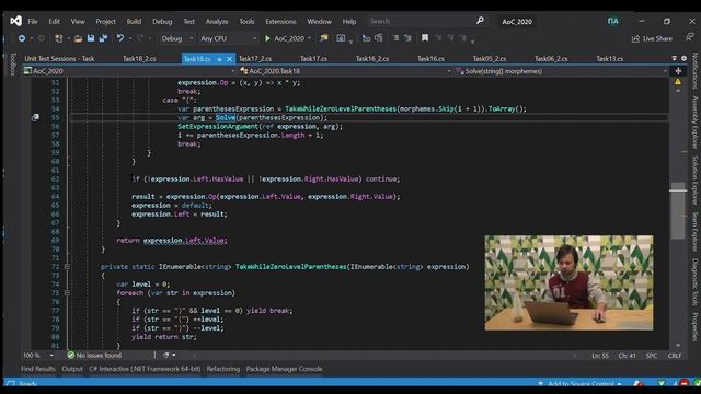 Advent of Code 2020: странная арифметика в разборе задачи №18 от Паши Александрова смотреть онлайн