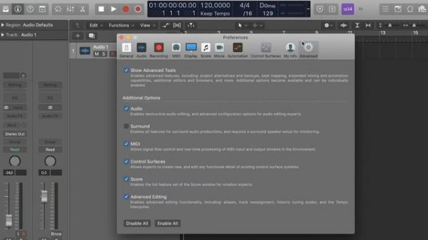 Tips & Tricks. Первая настройка Logic Pro