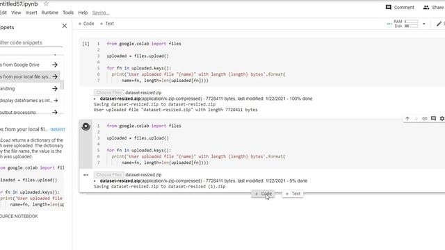 how to upload dataset to google colab смотреть онлайн