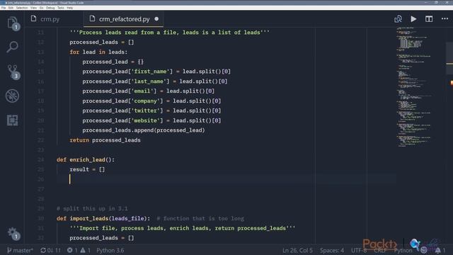 Refactoring Python Code: Refactoring Through Splitting Up Functions|packtpub.com смотреть онлайн