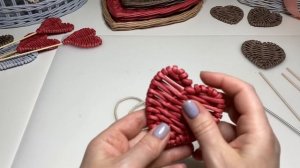 МК Сердечко из бумажной лозы