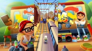 Сабвей Серф видео игра мультик прохождение на русском - 1 серия (Subway Surfers )