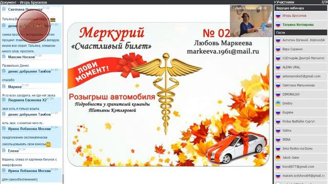 Вебинар, Татьяна Котлярова, 29 10 2015... смотреть онлайн