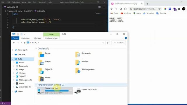 شرح php من دورة php darija (دورة php كاملة) -- disk free space && disk total space смотреть онлайн