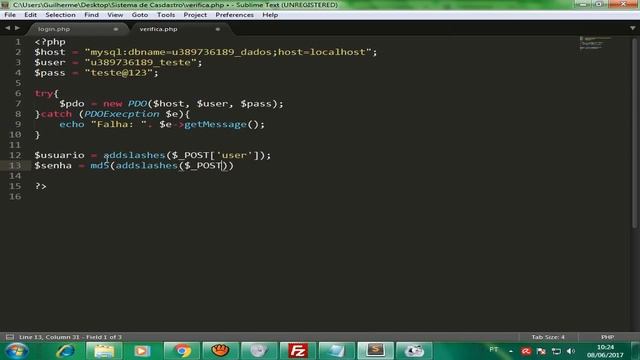 PHP e Mysql(Sistema de Login com PDO) Part2 смотреть онлайн