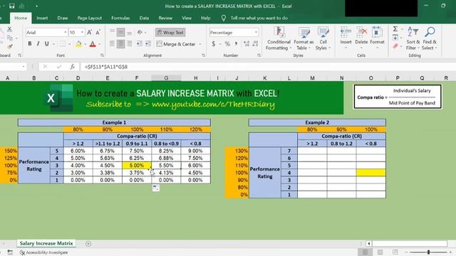 How to create a SALARY INCREASE MATRIX with EXCEL! смотреть онлайн