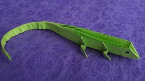 Как сделать ящерицу из бумаги