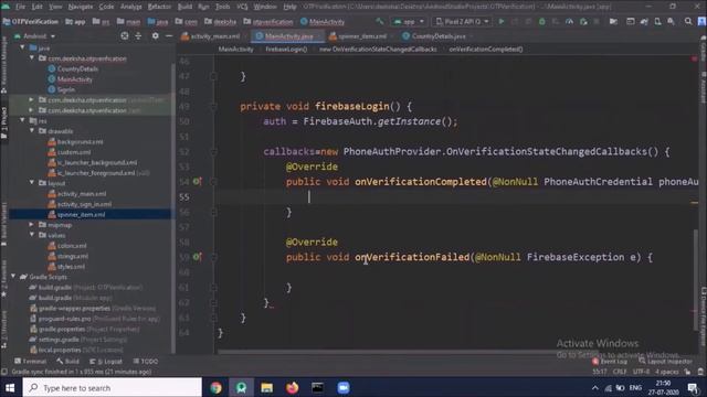 Firebase phone authentication | Phone/Mobile number verification by OTP using Firebase | Java смотреть онлайн