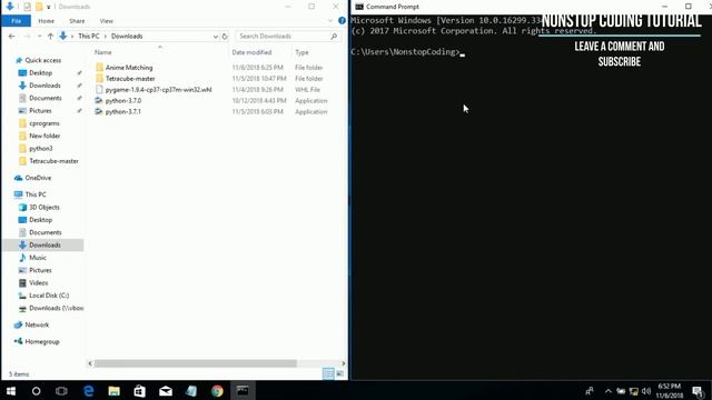 How To Download & Install Pygame For Python 3.7.1 On Windows 10 in LESS THAN 5 MINS смотреть онлайн