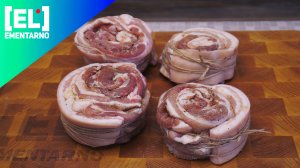 Мясной рулет из свиной грудинки Рулеты из свинины