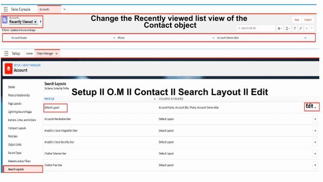 Modifiez la liste de vue standard récemment visualisée (Compte, Contact, piste, Opportunité) смотреть онлайн