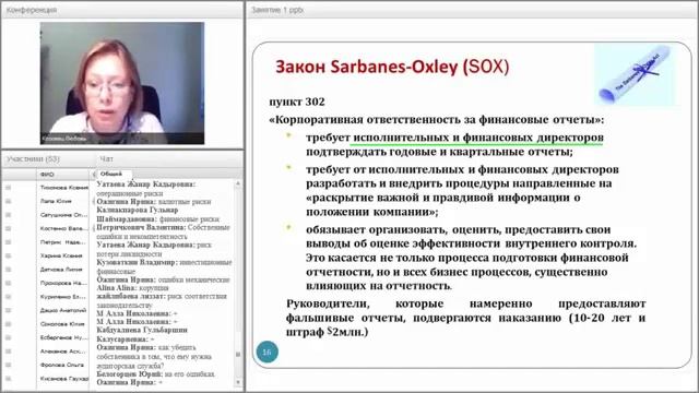 Первое занятие онлайн-курса "Внутренний аудит и система СВК (IAA)" смотреть онлайн