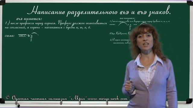 Написание разделительного "ь" и "ъ" знаков смотреть онлайн