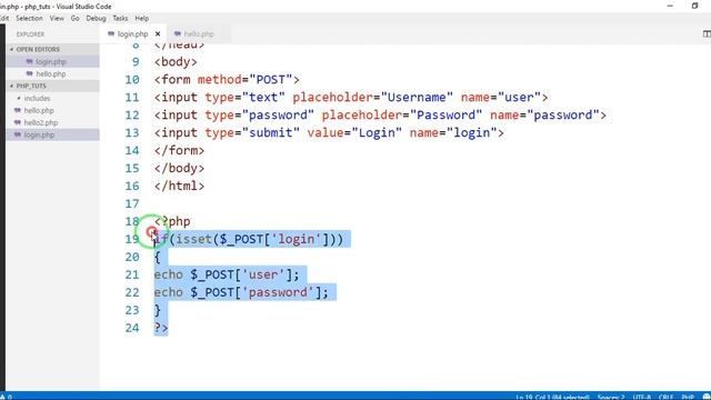 33-Submitting Form Data to same page in PHP HINDI смотреть онлайн