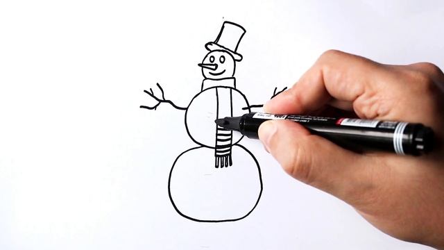 Рисунок из цифры 8 | Как нарисовать Снеговик смотреть онлайн