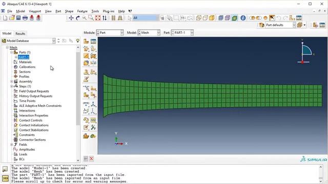 Abaqus - Import mesh from a inp file смотреть онлайн