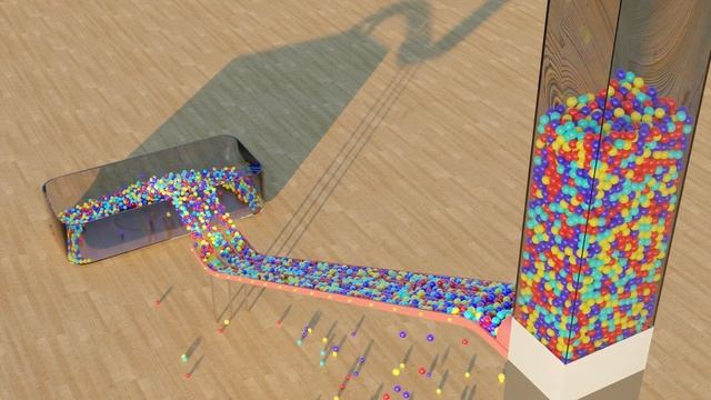 Balls on water slides - Blender Cycles смотреть онлайн