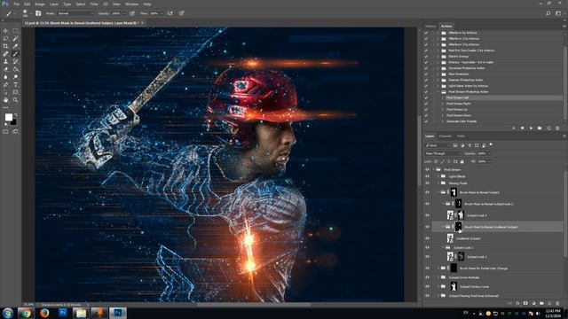 Pixel Stream Photoshop Action Tutorial смотреть онлайн