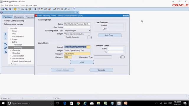 Oracle EBS - How to Create GL Recurring Journal смотреть онлайн