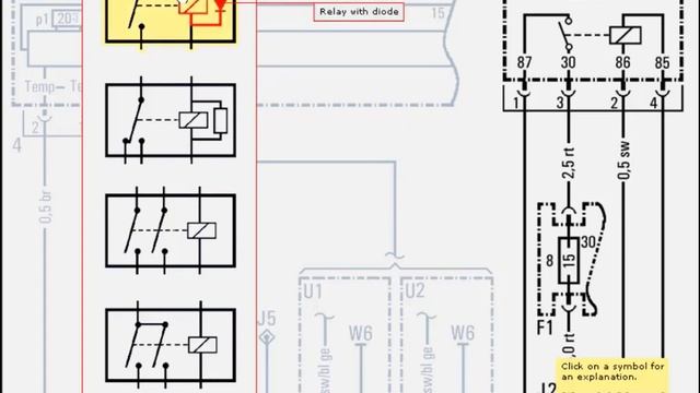 Types of Relays and Diodes in Mercedes electrical wiring смотреть онлайн