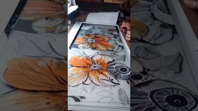 Витражная роспись. Покраска паспорту на картине смотреть онлайн