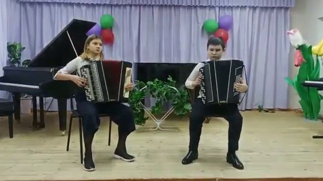1350 Дуэт баянистов Касьянов Константин, Обухова Алиса г Киров Подмосковный хоровод, смотреть онлайн