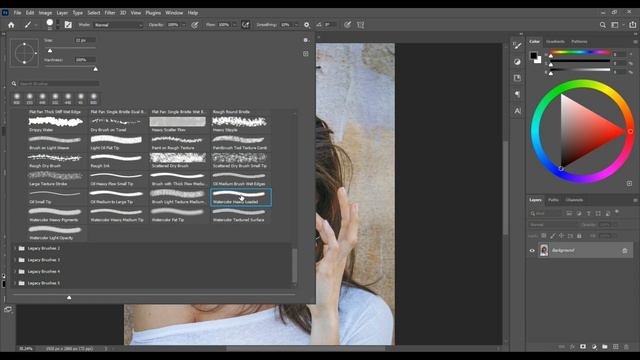 AUTOMATIC Custom Brush Effect to ANY photo | Photoshop Tutorial смотреть онлайн