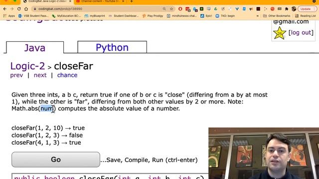codingBat logic-2 closeFar смотреть онлайн