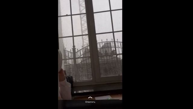 Шквалистый ветер с ливнем и градом обрушились на Грозный 06.09.2023г