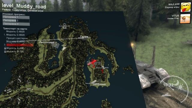 SpinTires - карта "Muddy Road" пройдено #14 смотреть онлайн