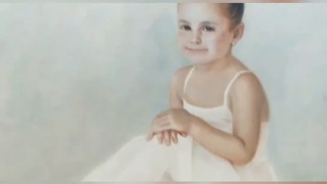 Детский портрет маслом на холсте "Балеринка" смотреть онлайн