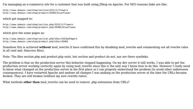 DevOps & SysAdmins: Is it possible to remove the .php extension WITHOUT using mod_rewrite? смотреть онлайн