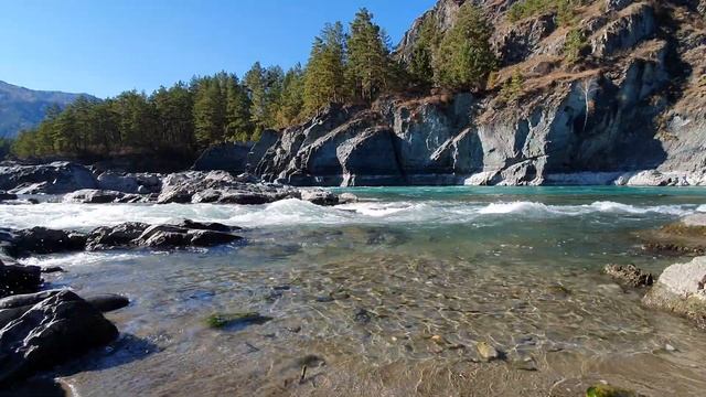 Исцеляющая вода на слияние рек Катуни и Чемалки. Горный Алтай. смотреть онлайн