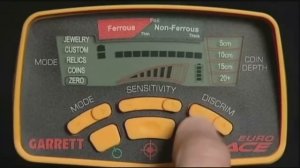 Garrett ACE EURO. Настройки