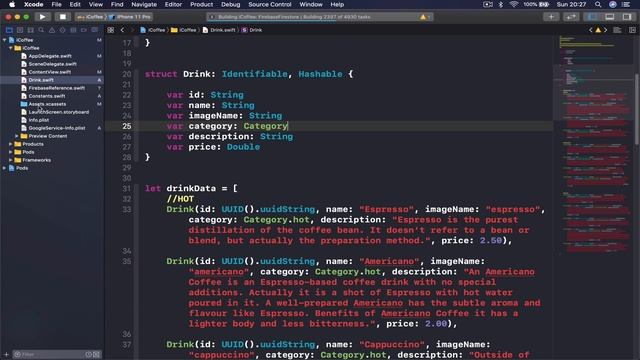 SwiftUI and Firebase tutorial, coffee App 5 of 51 firebase reference and create Menu смотреть онлайн