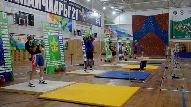 Игры Манчаары XXI 2021г Гиревой Спорт.Весовая категория Ветераны мужчины до 73 кг Толчок гири24 кг смотреть онлайн