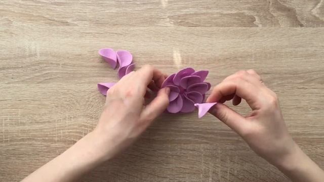 Повязка с нежными цветами из фетра. Цветок из фетра смотреть онлайн