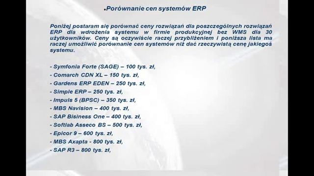 Skalowalne vs pudełkowe systemy ERP - część 2 смотреть онлайн
