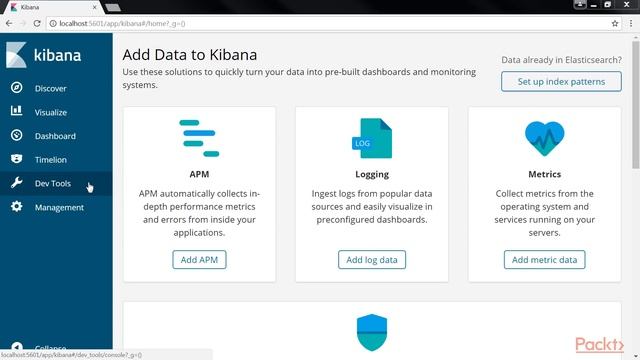 Learning Elastic Stack 6.0: Using the Kibana Console UI | packtpub.com смотреть онлайн