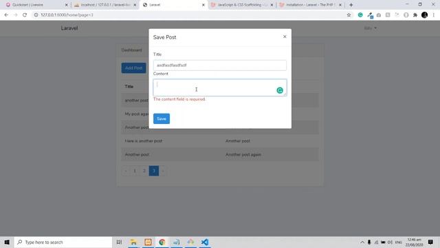 Laravel Livewire Tutorial: Adding Modal, Event Listeners, & Delete (part 3) смотреть онлайн