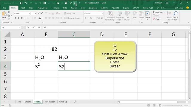 Excel Text Powers: Subscript & Superscript - Episode 2112 смотреть онлайн