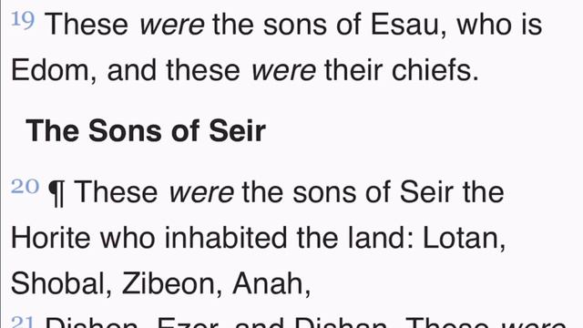 Genesis 36: Esau is Edom смотреть онлайн