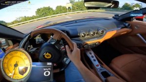 FERRARI F12 *337km/h* on AUTOBAHN by AutoTopNL