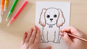 Как нарисовать собаку? Простой рисунок для детей. Рисуем вместе