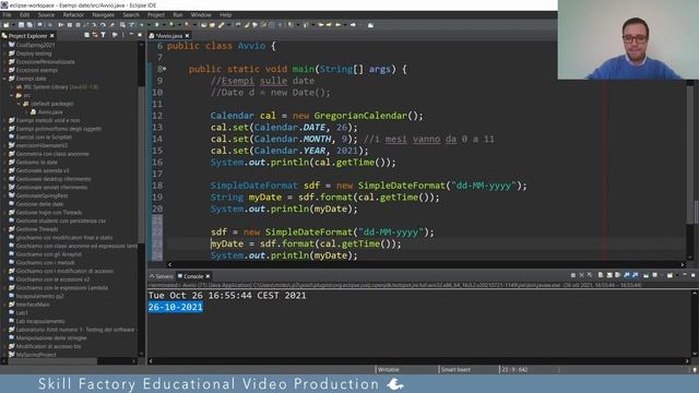 Java Object Oriented: gestione delle date - Lezione 33 смотреть онлайн